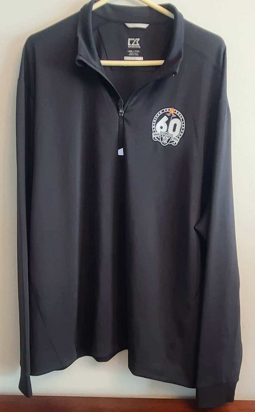 Cutter & Buck Raiders 60th Anniversary 1/4 Zip Size 3XL Black Pullover